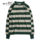 WESTRIDE �������ȥ饤�ɡ�HEAVY BORDER LONG TEE�ۢ�SLATE GREEN/SAND��إ������ܡ�����ĹµTEE WR���ꥸ�ʥ�ܥǥ� ������ MADE IN JAPAN