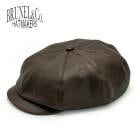 BRUNEL&Co.HATMAKERS �֥롼�ͥ�ϥåȥ᡼��������BELTIER CASQUETTE / BROWN�ۥ쥶�����㥹���å� �����ϥ��� ���� ������
