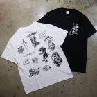 LOOSE NEEDLE��GRIN WEAR �롼���ˡ��ɥ������󥦥�����PRINT S/S T-Shirts�ۥץ���ȾµT����� ���ȥ����ǥ����� ���֥�͡��� COTTON100��
