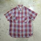 SUGAR CANE シュガーケーン【SC39726】【RAYON TWILL CHECK WORK SHIRT】 レーヨンツイルチェックワークシャツ 半袖シャツ 日本製