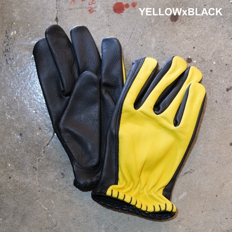 完売 SIGNAL GLOVE 牛革 レザーグローブ リバタリア パン ナックル SIGNAL GLOVE ≪TWO TONE≫シグナルグローブ モーターサイクルグローブ