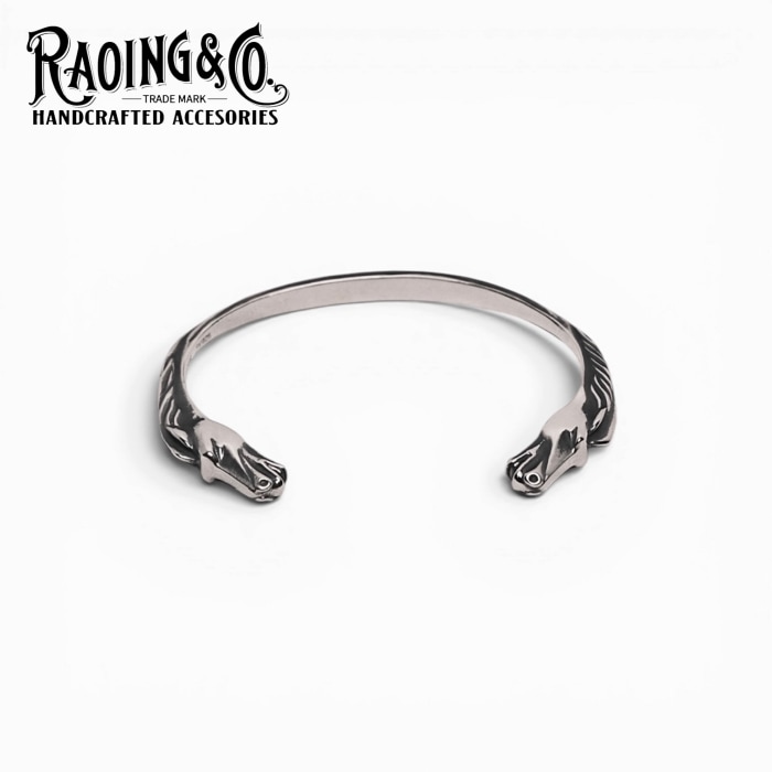 た*ん様 silver horses シルバーホース　バングル RAOING ローイング【Horse Bangle】ホースバングル ハンドメイド