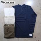 WORKERS ���������Thermal HENLEY�ۥ����ޥ� �إ�꡼ ĹµT����� COTTON100%