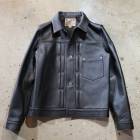 Y'2 LEATHER �磻�ġ��쥶����FB-140-T�ۡ�FADED HORSE WWII JEAN JACKET�ۢ�BLACK(TEACORE)�� �ۡ����ϥ�������G����� ��� MADE IN JAPAN