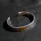 WORNCRAFT. �������󥯥�եȡ�BLAJ-0005�ۡ�BLOCKS ART K24GOLD & 950 SILVER BANGLE TYPE.2��K24��SILVER950 �֥��å������ȥХ󥰥� �ե�åȥХ󥰥�
