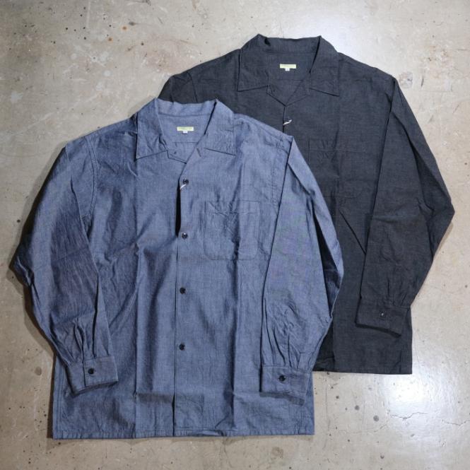 WORKERS ワーカーズ【Open Collar Shirts】≪Chambray≫オープンカラー