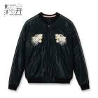 TAILOR TOYO �ơ��顼���Ρ�TT15973-219��Mid 1950s Style Acetate Quilted Souvenir Jacket ��WHITE TIGER�� �� ��DUELLING DRAGONS��   ���������