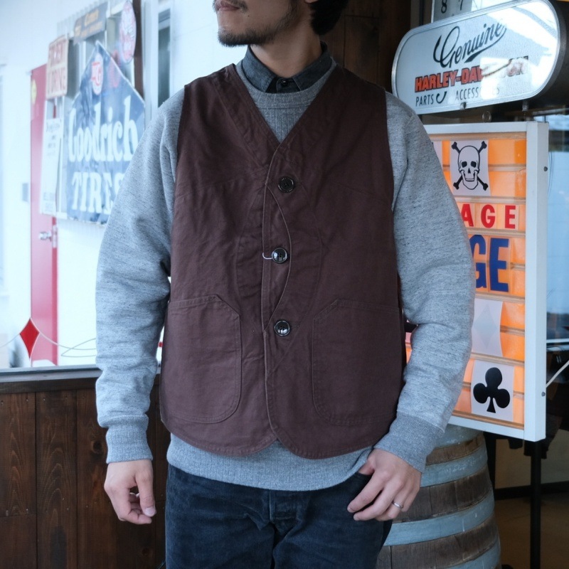 TCB jeans �ƥ��������ӡ������󥺡�Huntsman Vest�ۥϥ�ƥ��󥰥٥��� 30��40ǯ�� �ǥ˥� ���å��� COTTON100�� ������