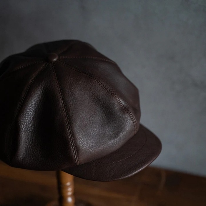 BRUNEL&Co.HATMAKERS �֥롼�ͥ�ϥåȥ᡼��������BELTIER CASQUETTE / BROWN�ۥ쥶�����㥹���å� �����ϥ��� ���� ������