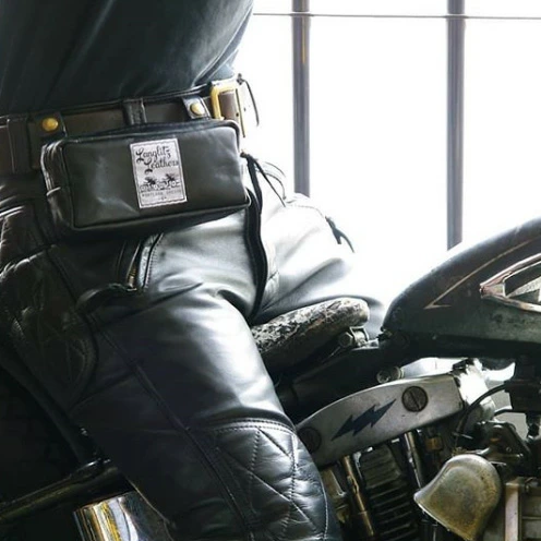 Langlitz Leathers 󥰥åĥ쥶 Side Bag ɥХå  ϥ BLACKƥå MADE IN USA