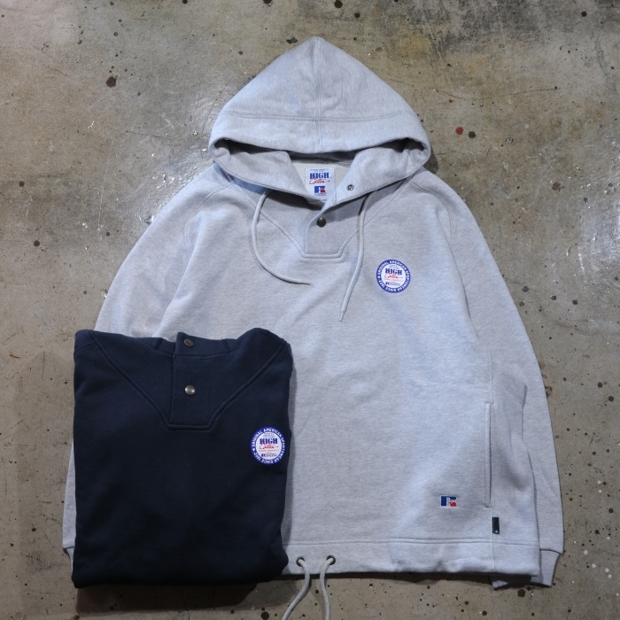 【新品】RUSSELL×BerBerJin Snap Button Hoodie RUSSELL × BerBerJin High Cotton™ Snap Button Hoodie Gray (sizeL