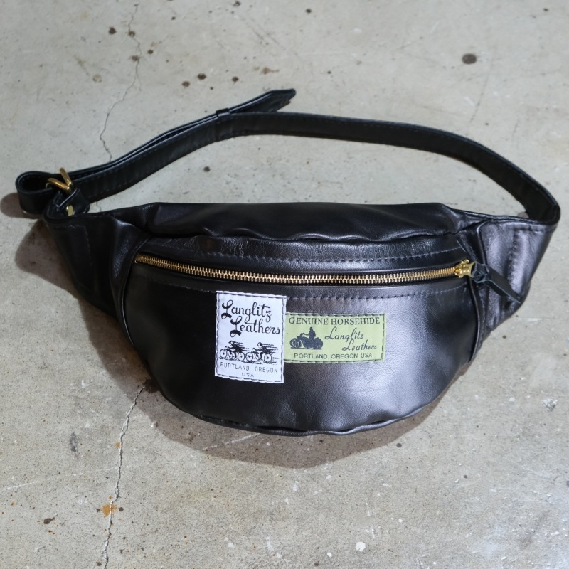 Langlitz Leathers 󥰥åĥ쥶 Inside Pocket Hip Hugger BagۢHORSE HIDE 󥵥ɥݥåȥȥХå ϳ BLACKƥå MADE IN USA