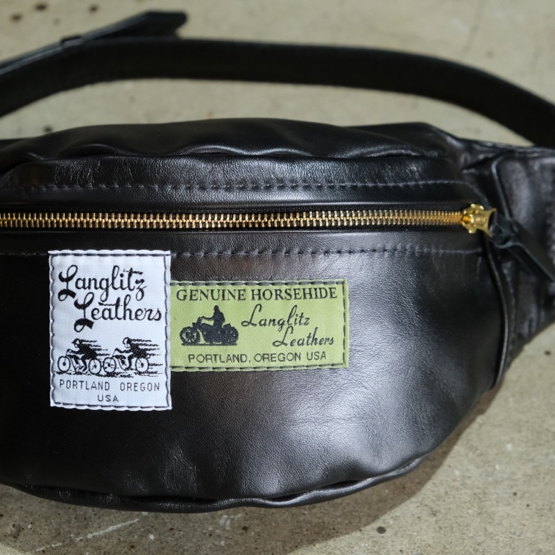 Langlitz Leathers 󥰥åĥ쥶 Inside Pocket Hip Hugger BagۢHORSE HIDE 󥵥ɥݥåȥȥХå ϳ BLACKƥå MADE IN USA