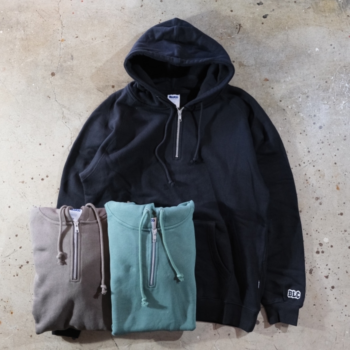 BLUCO �֥륳��155-13-028�ۡ�HEAVY PILE HALF ZIP SWEAT HOODIE�ۥإӡ��ѥ���ϡ��ե��åץ������åȥա��ǥ� �ѡ����� ���ꥸ�ʥ�ܥǥ� COTTON