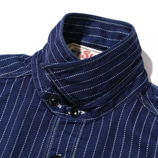 SUGAR CANE���奬���������SC25551�ۡ�FICTION ROMANCE 8.5oz. WABASH STRIPE WORK SHIRT�ۥե����������ޥ� �����Хå��她�ȥ饤�ץ������� COTTON