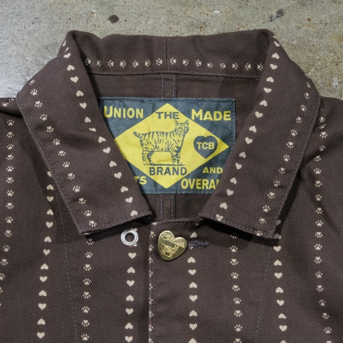 TCB jeans �ƥ��������ӡ������󥺡�Cathartt Chore Coat Brown Paw Stripe�ۥ���åȥϡ��� �ݥ����ȥ饤�� ���åȥ�100% ������