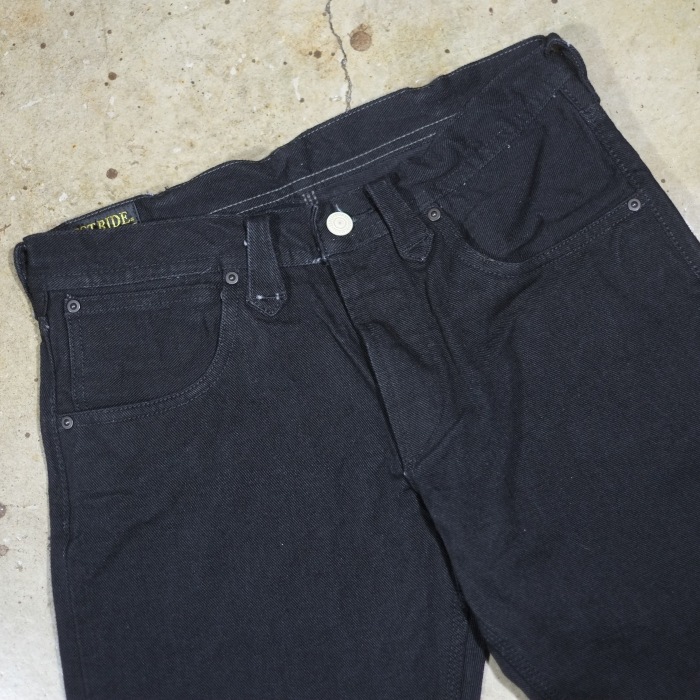 WEST RIDE �������ȥ饤��<BR>��WR101�ۢ�BLACK�����֥ǥ˥�<BR> ���ȥ졼�ȥ��륨�å� ���ꥸ�ʥ륻��ӥå��ǥ˥� 14.75oz<BR>MADE IN JAPAN