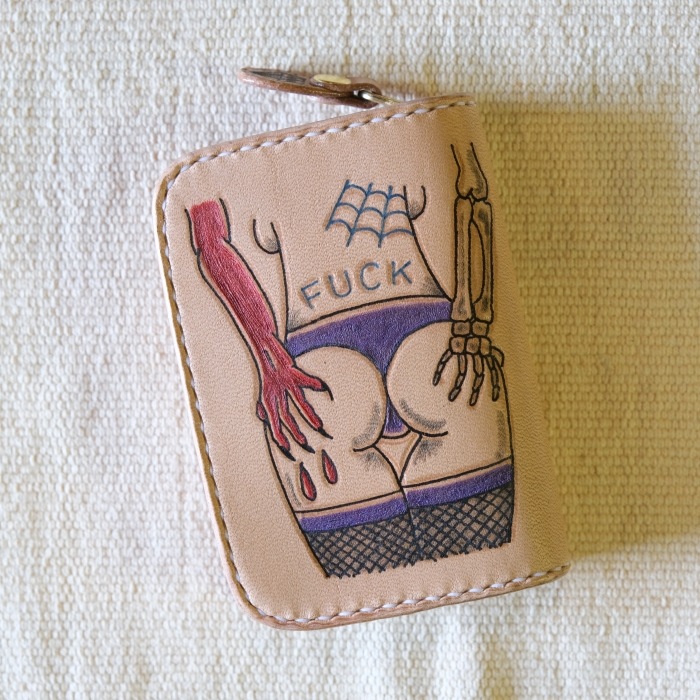 LOOSE NEEDLE Tattooing Leathers 롼ˡɥ륿ȥ󥰥쥶ROUND FASTENER COIN WALLETۥ饦ɥեʡ󥦥å  ɥ쥶