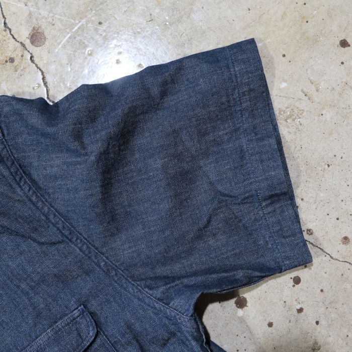 ORGUEIL ���륲�����OR-5107�ۡ�Denim Shawl Collar Short Sleeve Shirt�ۥǥ˥ॷ�硼�륫�顼����ĥ��硼�ȥ��꡼�� Ⱦµ ���åȥ�100% ������