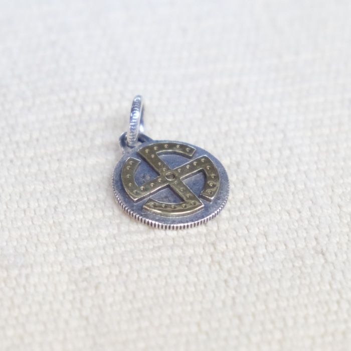 STAMP WORKS ץSwastika Pendantۥ凉ƥڥ ͥå쥹ȥå ϥɥᥤ С ֥饹 SILVER x BRASS