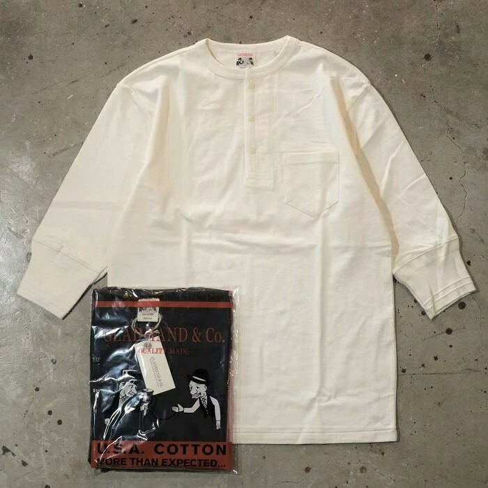 GLAD HAND（グラッドハンド） Tシャツ メンズ ヘンリーネック ポケット 半袖 パックTシャツ 無地 USAコットン GLAD HAND -  13 STANDARD HENRY NECK POCKET S/S T-SHIRTS : REZAR - 通販 - Yahoo!ショッピング グラッドハンド 17 Tシャツ メンズ ヘンリーネック ポケット ハーフスリーブ 五分袖 パックT 無地 GLADHAND HENR