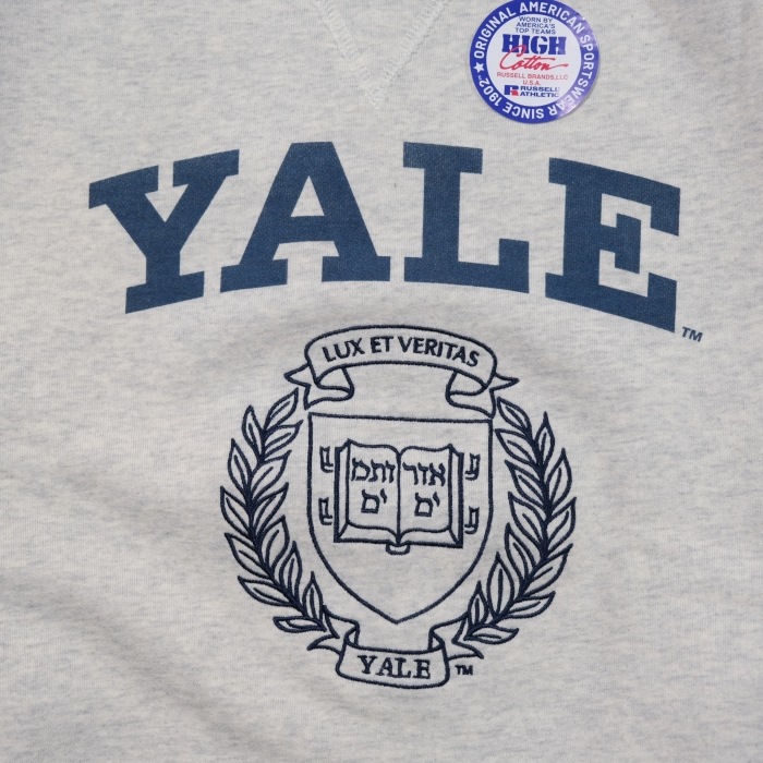 RUSSELL ATHLETIC ��å��륢������å���Yale University High Cotton TM Loop Back Terry Sweat CN�ۥץ����åȥ�롼�ץХå������å� ����å� ���롼�ͥå�