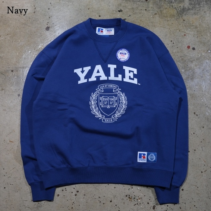 RUSSELL ATHLETIC ��å��륢������å���Yale University High Cotton TM Loop Back Terry Sweat CN�ۥץ����åȥ�롼�ץХå������å� ����å� ���롼�ͥå�