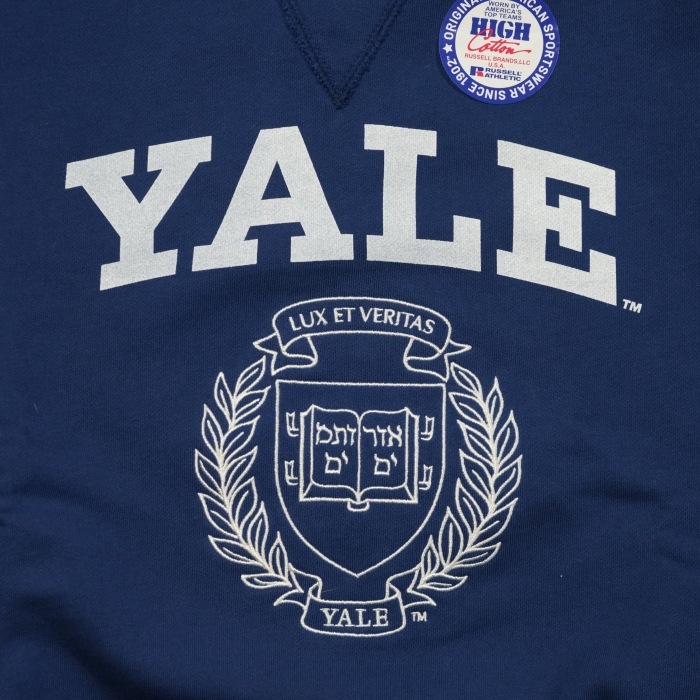 RUSSELL ATHLETIC ��å��륢������å���Yale University High Cotton TM Loop Back Terry Sweat CN�ۥץ����åȥ�롼�ץХå������å� ����å� ���롼�ͥå�
