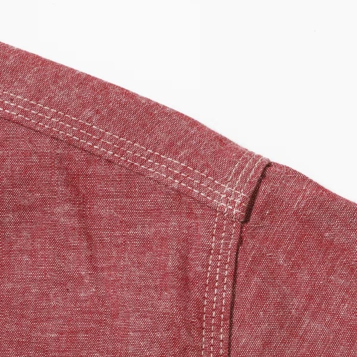 SUGAR CANE ���奬�������� ��SC39703�ۡ�RED CHAMBRAY WORK SHIRT (SHORT SLEEVE) ��Ⱦµ�������� �����֥졼���� ���ܿ˴���˥������ ������ COTTON100%