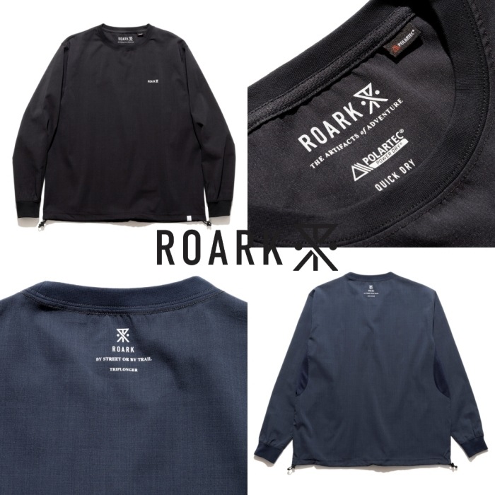 ROARK �������� ��Х��Х��RTJPD1200�ۡ�DELTA QD L/S CREW��Ĺµ����� �ץ륪���С� �۴�®�� �ܿ��䴶 �ݥꥨ���ƥ�100��
