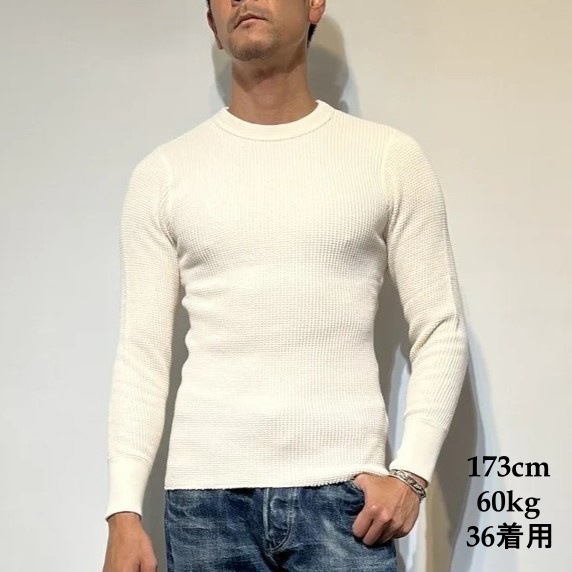 JELADO �����顼�ɡ�AB94237�ۡ�Mega Thermal Crew Neck�ۢ�֥�å�/�Х˥�� �ᥬ�����ޥ� ���롼�ͥå� COTTON100% ������