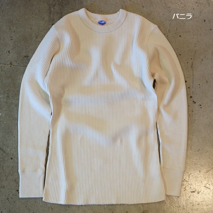 JELADO(顼)<BR>AB04209ۡMega Thermal Crew Neck֥ۢå/Х˥<BR>롼ͥå ޥĹµT<BR>إޥǺ 忴/ݲȴ<BR>COTTON100% MADE IN JAPAN