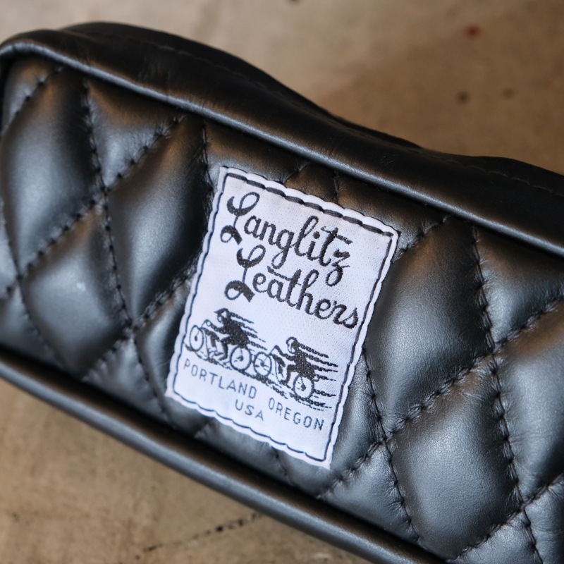 Langlitz Leathers 󥰥åĥ쥶 Padded Side Bag ѥǥåɥɥХå  ϥ BLACKƥå MADE IN USA