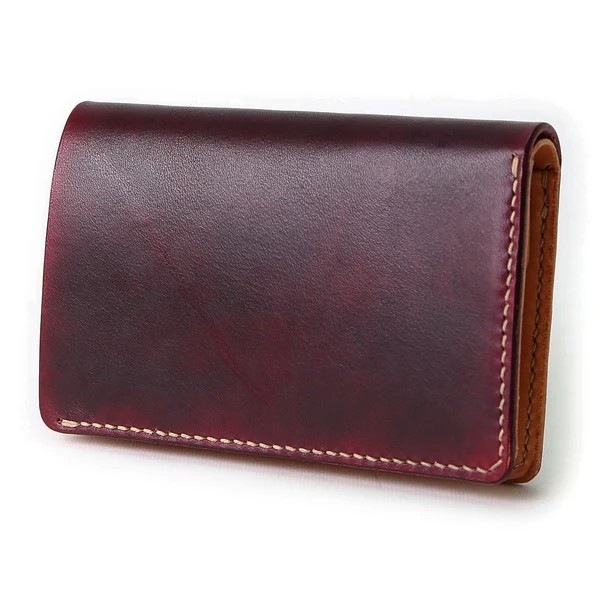 MOTO LEATHER ��ȥ쥶����W2D�ۡ�HAND-DYED MIDDLE WALLET�ۼ�����ߥɥ륦����å� ���� �����ꥢ�󥫥��쥶�� ����С��������