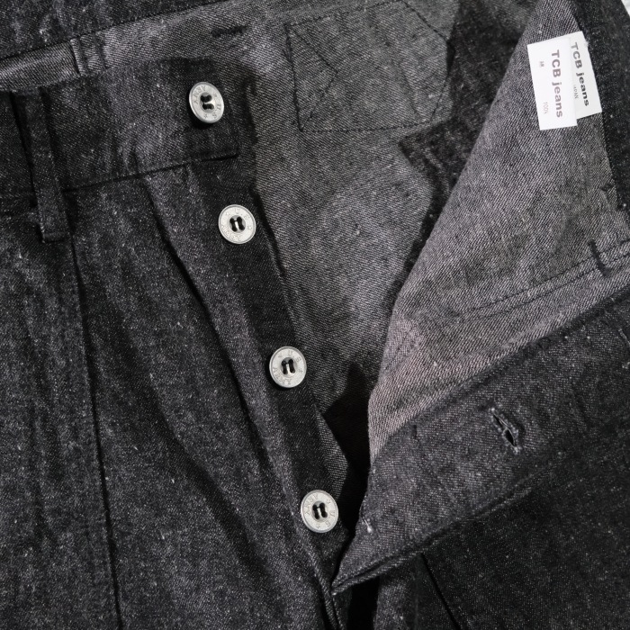 TCB jeans �ƥ��������ӡ������󥺡�Catface Trousers 10.2oz�ۥ���åȥե������ȥ饦������ �ߥ꥿�꡼ �ǥ˥� ���åȥ�100%