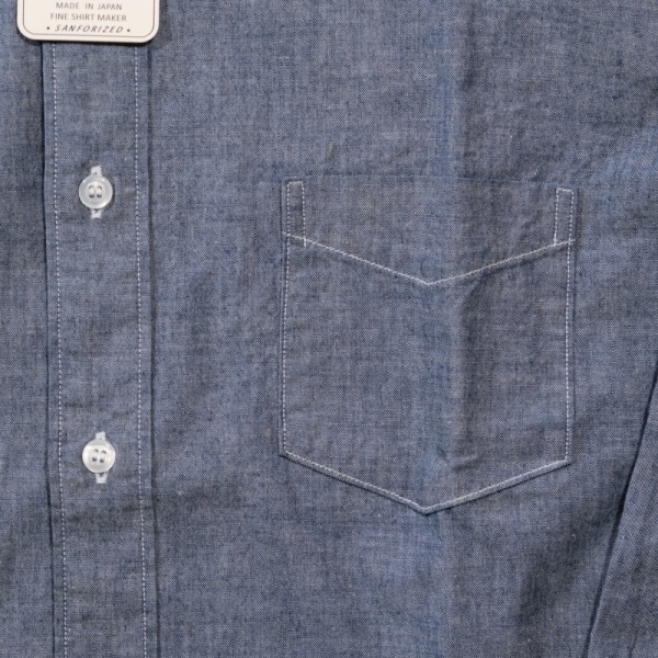 WORKERS ���������Band Collar Shirt�ۥХ�ɥ��顼����� Ĺµ ���å��� �����֥졼 COTTON100��
