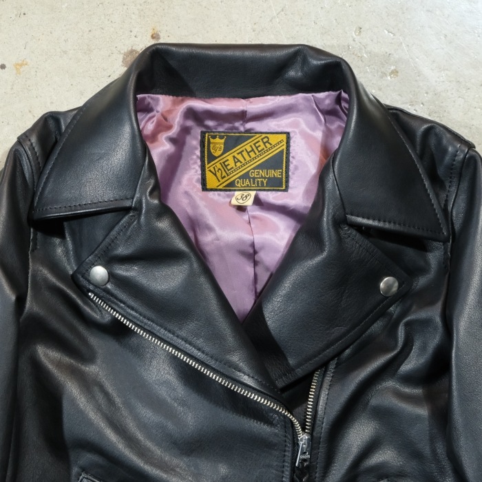 Y'2 LEATHER �磻�ġ��쥶����LR-03�ۡ�STEER OIL DOUBLE BREASTED JACKET�ۢ�LADIES�䥹�ƥ���������֥�饤���������㥱�å� ���ƥ��ϥ��� ������