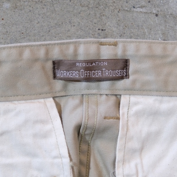 WORKERS ���������Officer Trousers Regular Fit�ۥ��ե������ȥ饦������ �쥮��顼�ե��å� ���Υѥ� COTTON100�� ������