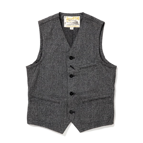 SUGAR CANE 奬SC12795ۡ9oz. BLACK COVERT WORK VESTۥСȥ٥ 9oz.֥åС  COTTON100%