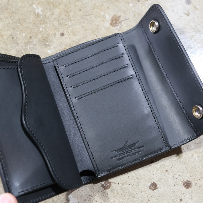 FUNNY �ե��ˡ���DOUBLE DOTS BILLFOLD�ۢ㥨��ե���Ȣ��BORDEAUX�� ���֥�ɥåȥӥ�ե����� ��������󥰥���С� �ݳ� ����쥶�� MADE IN JAPAN