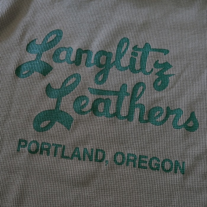 Langlitz Leathers ��󥰥�åĥ쥶������Waffle Long Sleeve T-shirt�ۡ�TYPE A�ۥ�åե�ĹµT����� �����ޥ� ����TEE COTTON100% �������ܥǥ�