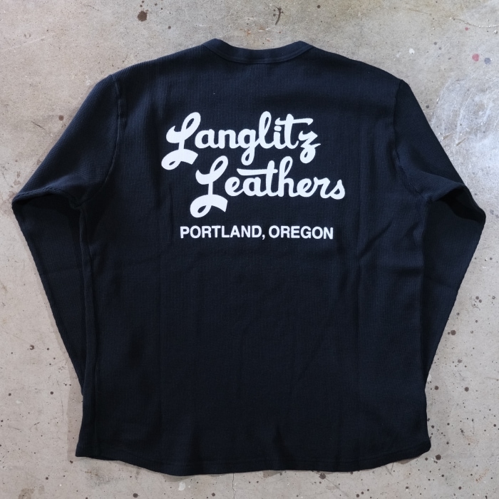 Langlitz Leathers ��󥰥�åĥ쥶������Waffle Long Sleeve T-shirt�ۡ�TYPE A�ۥ�åե�ĹµT����� �����ޥ� ����TEE COTTON100% �������ܥǥ�