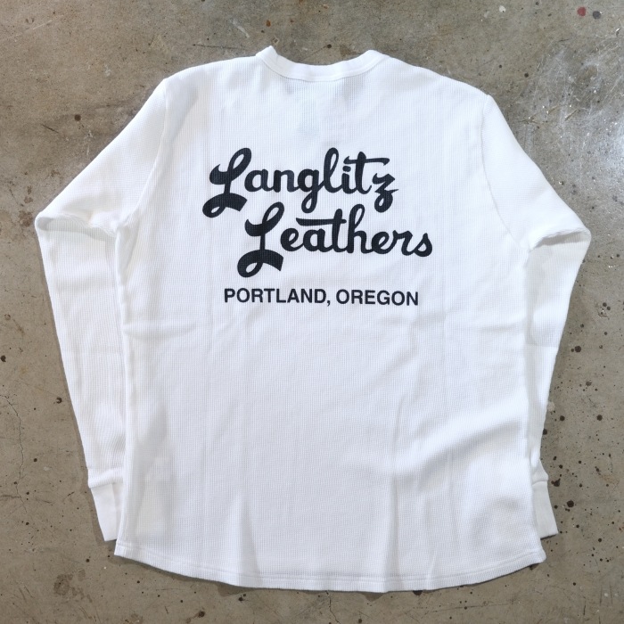 Langlitz Leathers ��󥰥�åĥ쥶������Waffle Long Sleeve T-shirt�ۡ�TYPE A�ۥ�åե�ĹµT����� �����ޥ� ����TEE COTTON100% �������ܥǥ�