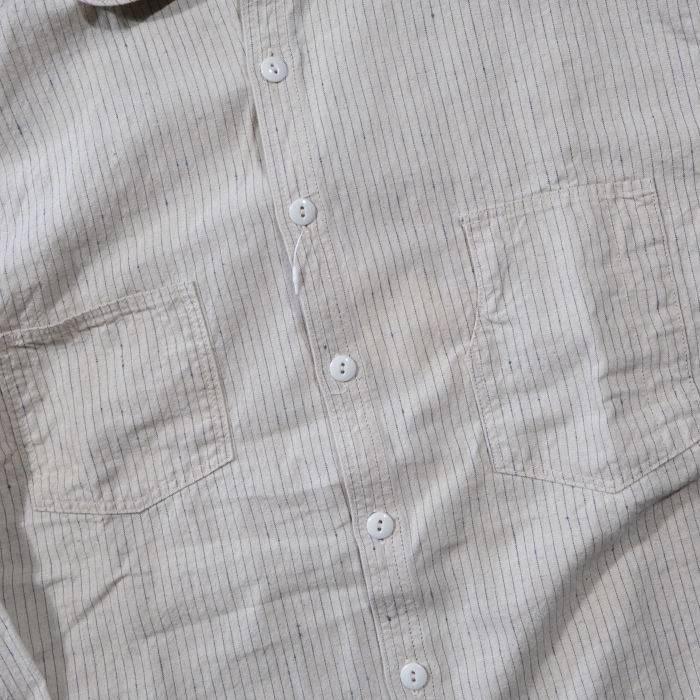 TCB jeans �ƥ��������ӡ������󥺡�Detachable Collar Work Shirt��Beige Stripe��ۥǥ��å���֥륫�顼�������� ���åȥ��ͥ� ��곰����ǽ�� ������