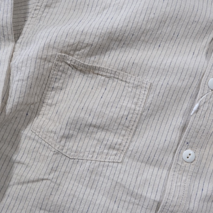 TCB jeans �ƥ��������ӡ������󥺡�Detachable Collar Work Shirt��Beige Stripe��ۥǥ��å���֥륫�顼�������� ���åȥ��ͥ� ��곰����ǽ�� ������