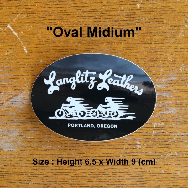 Langlitz Leathers 󥰥åĥ쥶 Sticker Oval MidiumڥХ ߥǥۥꥸʥ륹ƥå 6.5cm x 9cm