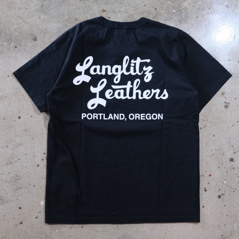 Langlitz Leathers 󥰥å 쥶S/S T-ShirtsۢTYPE A ץ ȾµT COTTON100  MADE IN JAPAN
