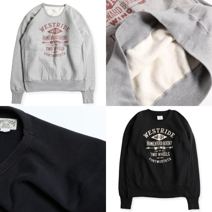 WESTRIDE　RW CREW 25-02ウエストライド　スウェット WESTRIDE ウエストライド【RW CREW】【25-02】リバースウィーブ