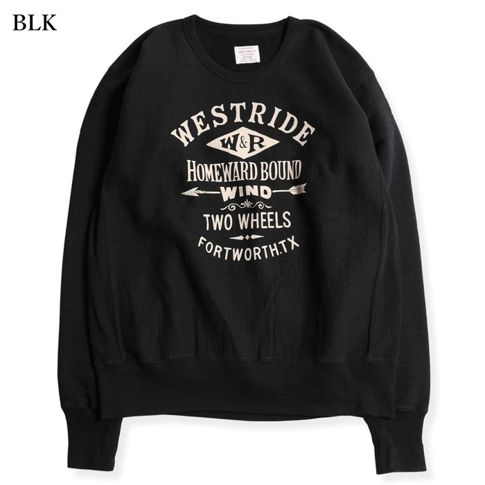 WESTRIDE �������ȥ饤�ɡ�RW CREW�ۡ�25-02�ۥ�С����������֥������å� ���롼�ͥå��������å� ΢���� ������ MADE IN JAPAN