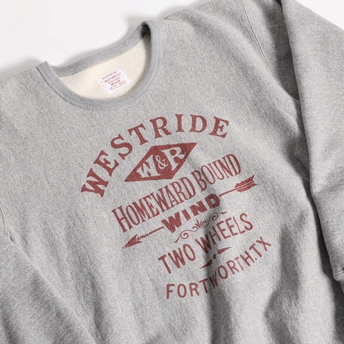 WESTRIDE �������ȥ饤�ɡ�RW CREW�ۡ�25-02�ۥ�С����������֥������å� ���롼�ͥå��������å� ΢���� ������ MADE IN JAPAN